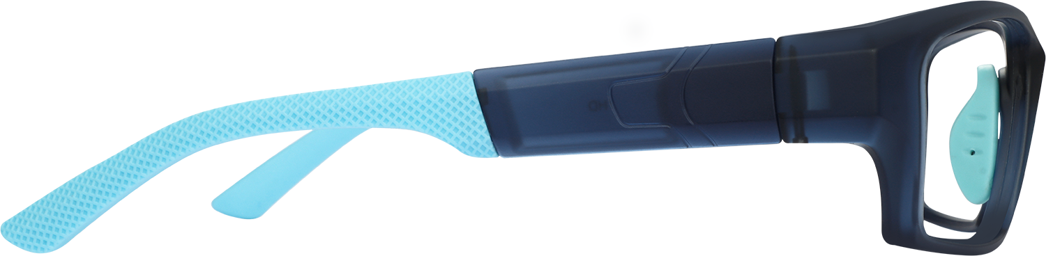 Side view of Fytoo Geometric Blue TR90 Full Rim Eyeglasses