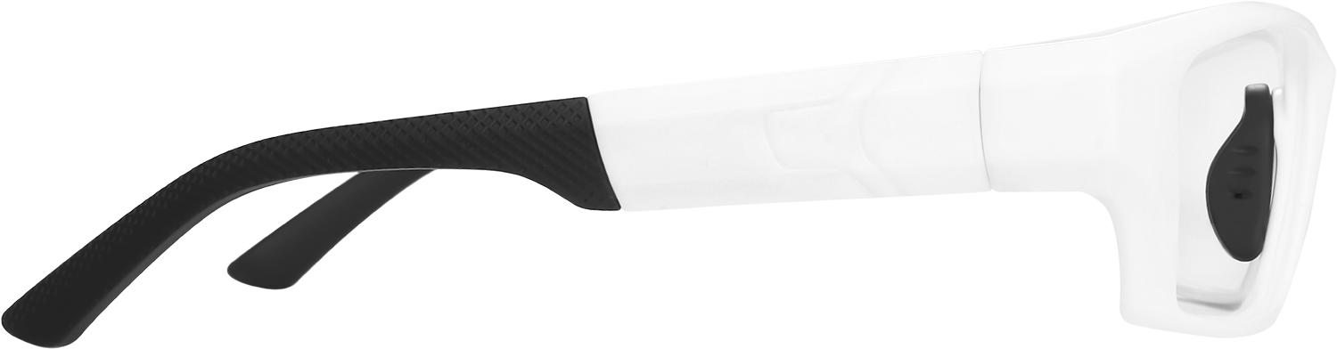 Side view of Fytoo Geometric White TR90 Full Rim Eyeglasses