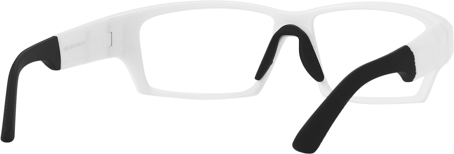 Side view of Fytoo Geometric White TR90 Full Rim Eyeglasses