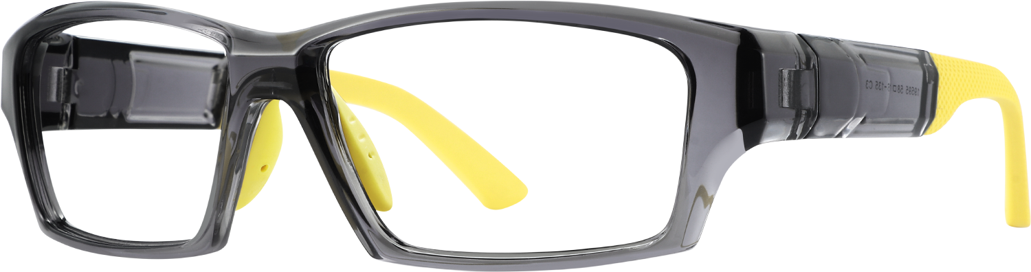 Side view of Fytoo Geometric Grey TR90 Full Rim Eyeglasses