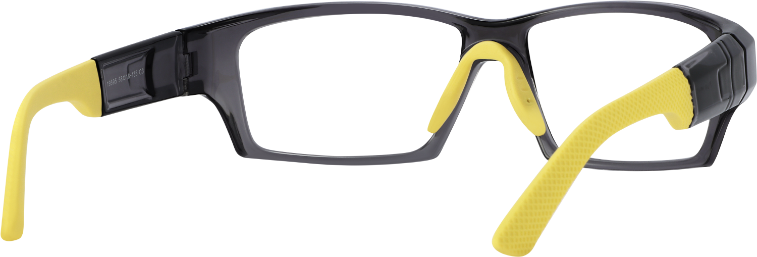 Side view of Fytoo Geometric Grey TR90 Full Rim Eyeglasses