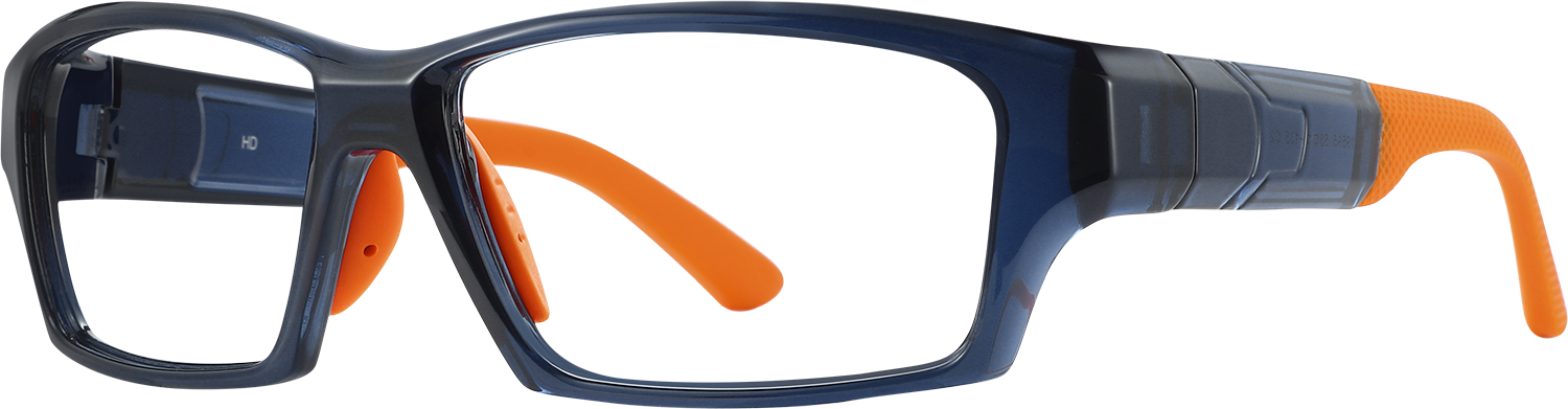 Side view of Fytoo Geometric Dark Blue TR90 Full Rim Eyeglasses