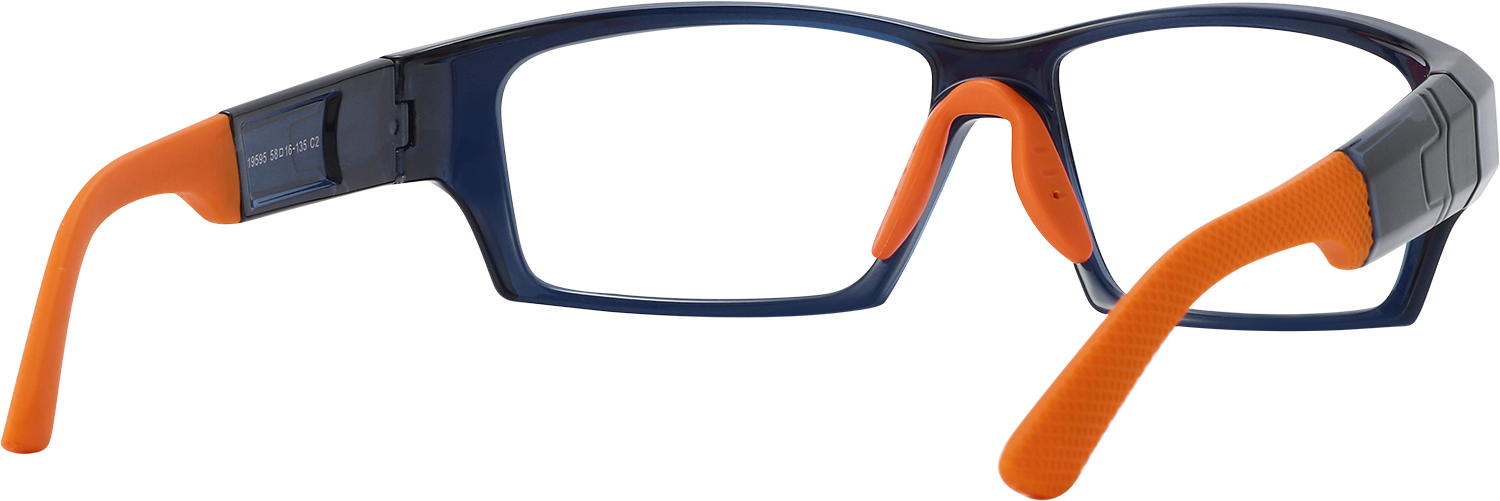 Side view of Fytoo Geometric Dark Blue TR90 Full Rim Eyeglasses