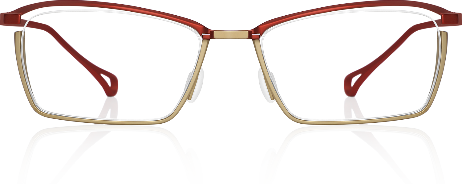 Fytoo Rectangle Two Tone Titanium Full Rim Eyeglasses-image-FT858427-01