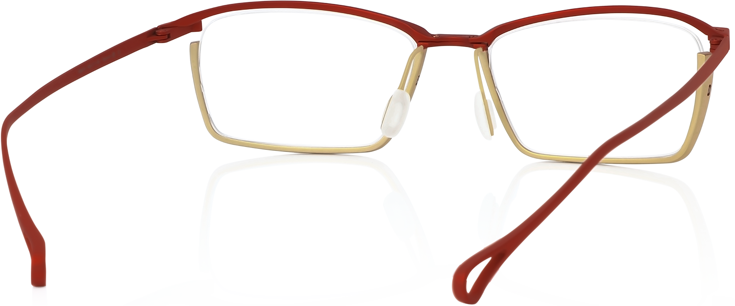 Side view of Fytoo Rectangle Two Tone Titanium Full Rim Eyeglasses