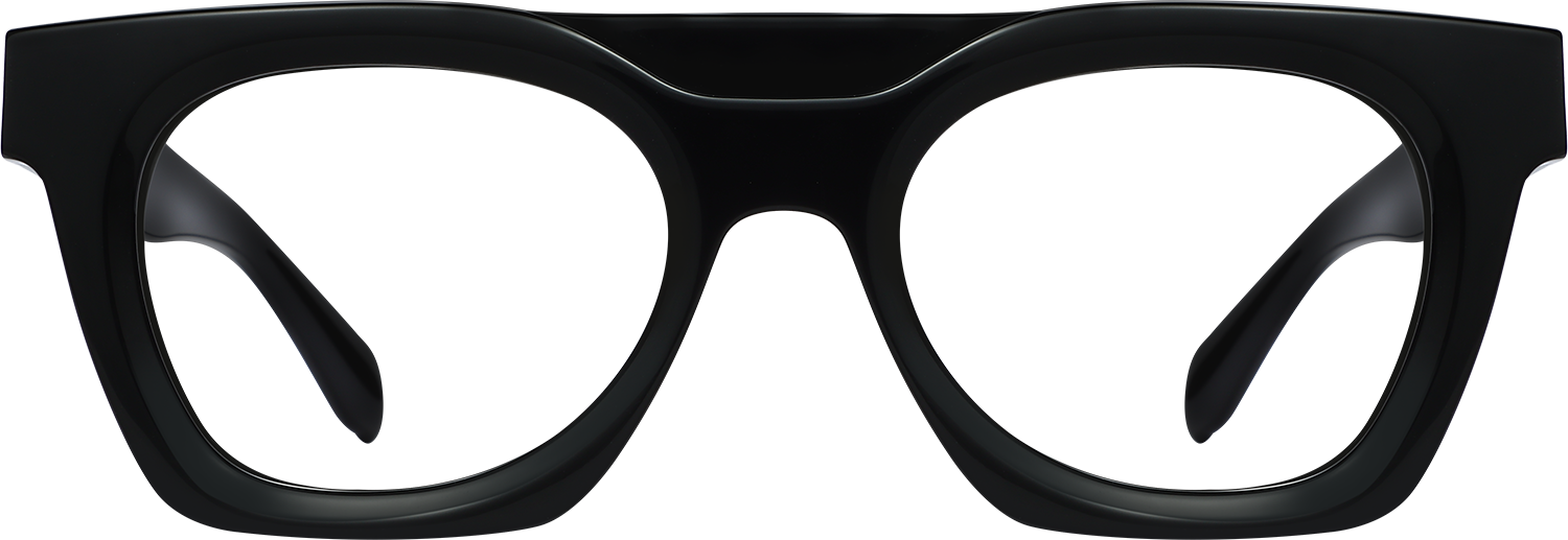Fytoo Geometric Black Acetate Full Rim Eyeglasses-image-FT859606-01