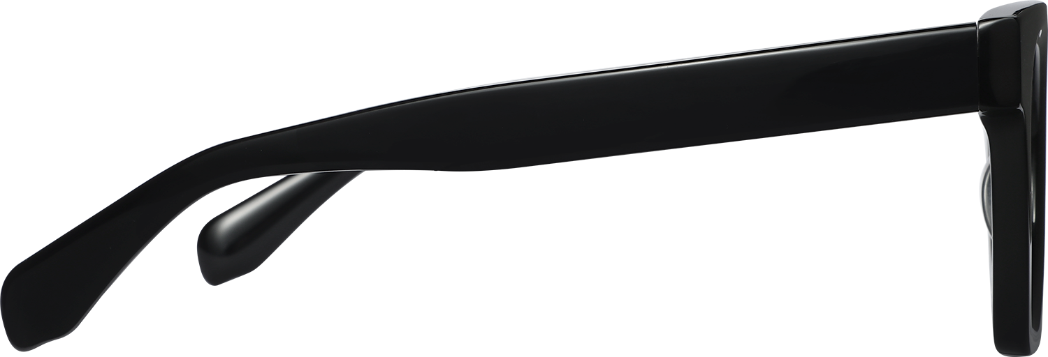 Side view of Fytoo Geometric Black Acetate Full Rim Eyeglasses
