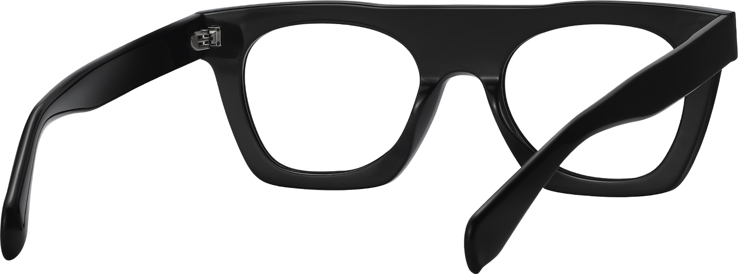 Side view of Fytoo Geometric Black Acetate Full Rim Eyeglasses