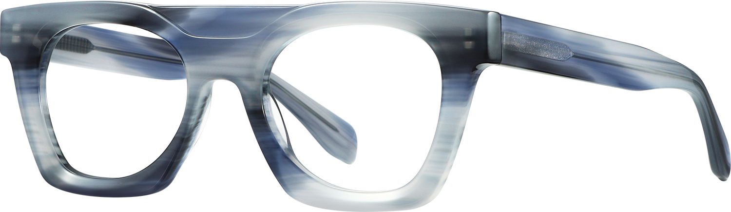 Side view of Fytoo Geometric Grey Acetate Full Rim Eyeglasses