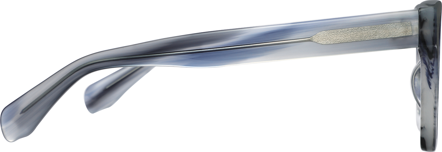 Side view of Fytoo Geometric Grey Acetate Full Rim Eyeglasses