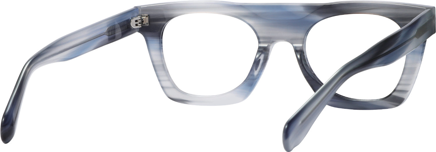 Side view of Fytoo Geometric Grey Acetate Full Rim Eyeglasses