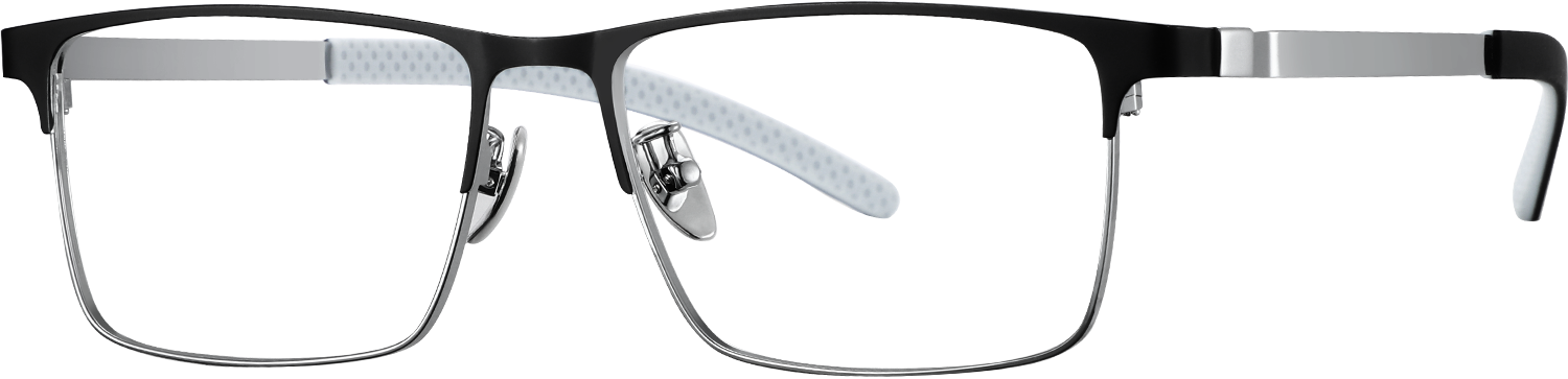 Side view of Fytoo Rectangle Two Tone Titanium Full Rim Eyeglasses