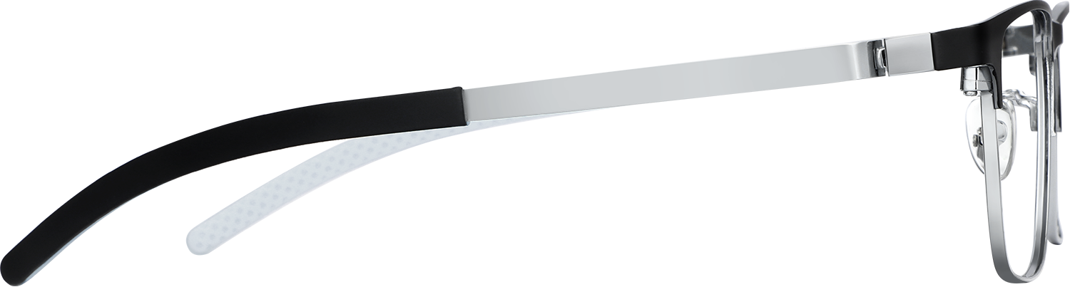 Side view of Fytoo Rectangle Two Tone Titanium Full Rim Eyeglasses