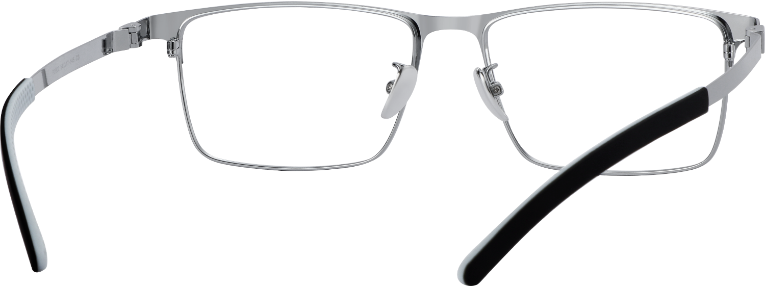 Side view of Fytoo Rectangle Two Tone Titanium Full Rim Eyeglasses