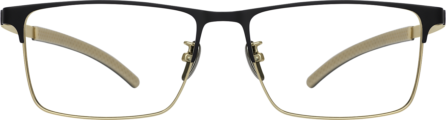 Fytoo Rectangle Two Tone Titanium Full Rim Eyeglasses-image-FT861728-02