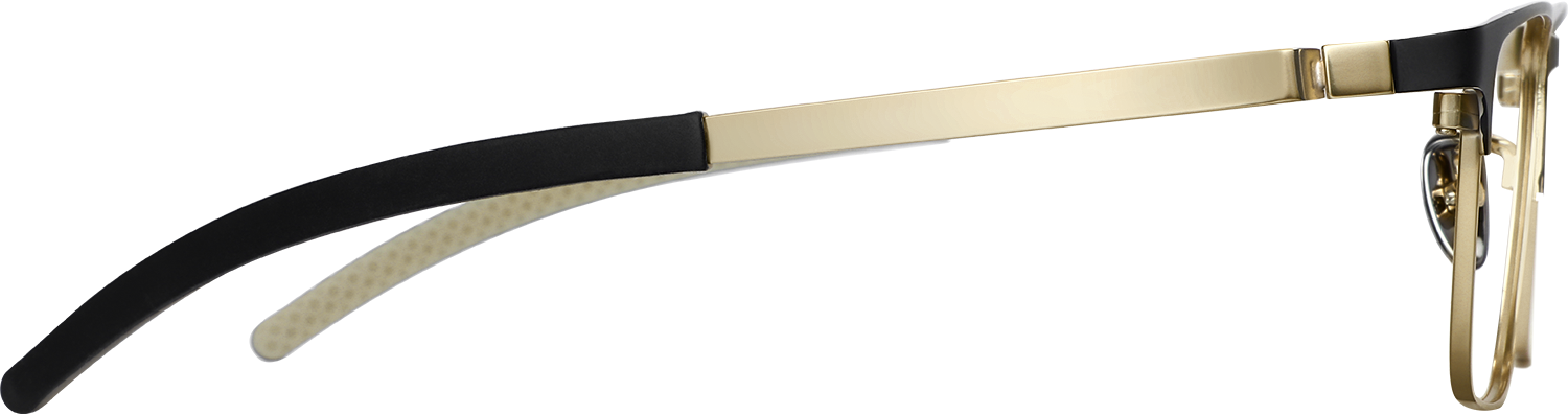 Side view of Fytoo Rectangle Two Tone Titanium Full Rim Eyeglasses