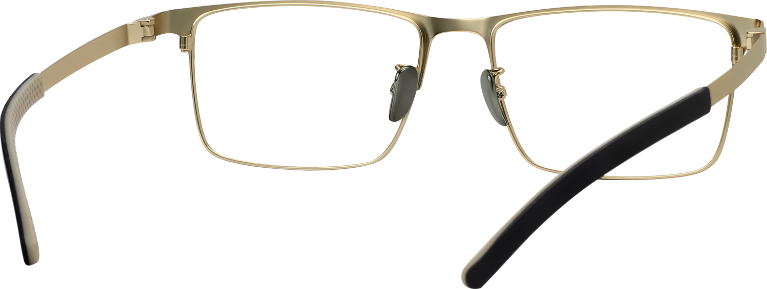 Side view of Fytoo Rectangle Two Tone Titanium Full Rim Eyeglasses