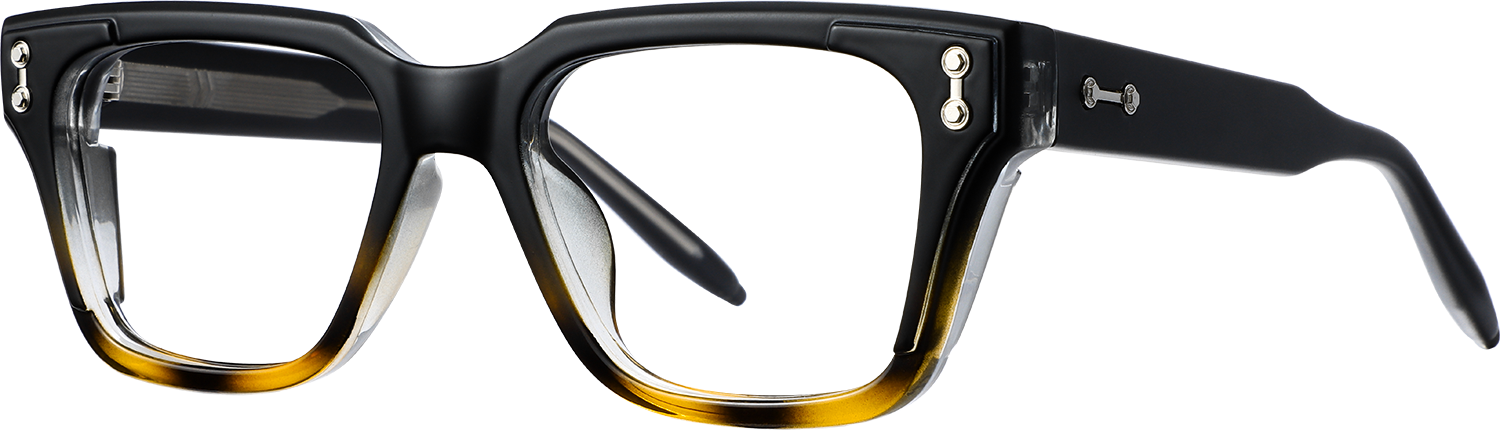 Side view of Fytoo Rectangle Two Tone Acetate Full Rim Eyeglasses