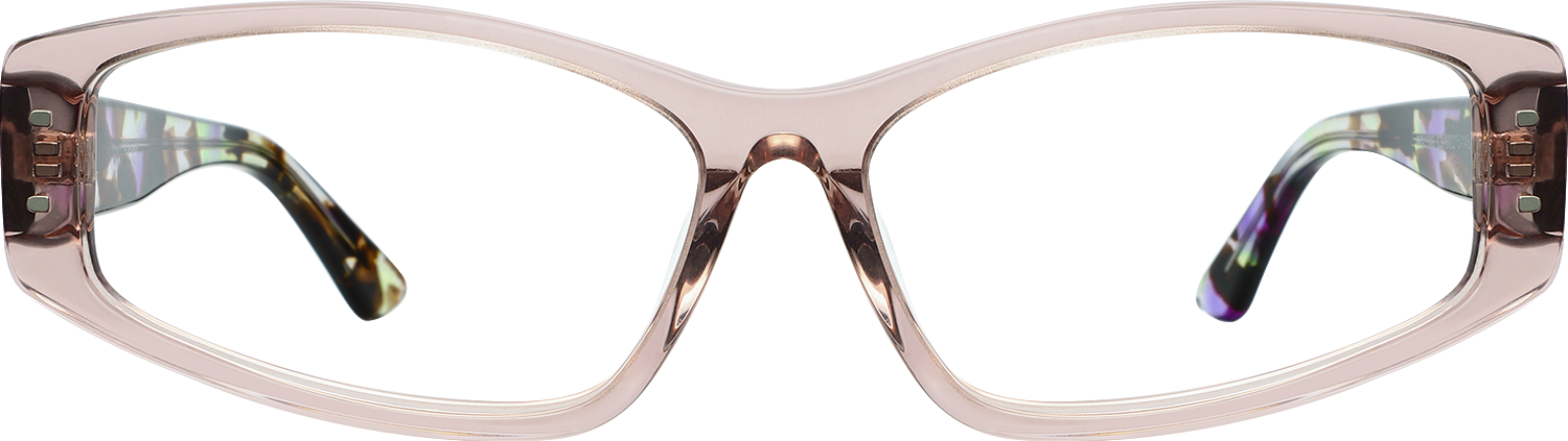 Fytoo Geometric Pink Acetate Full Rim Eyeglasses-image-FT867507-01