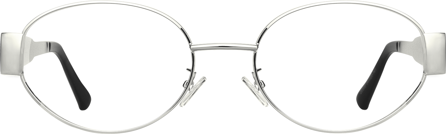 Fytoo Oval Silver Metal Full Rim Eyeglasses-image-FT867900-02