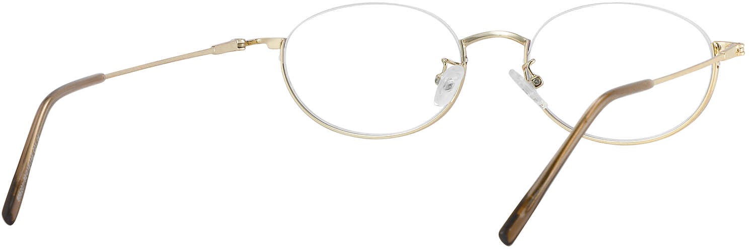 Side view of Fytoo Oval Tortoiseshell Metal Semi Rimless Eyeglasses
