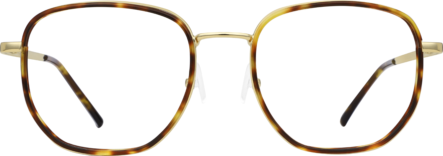 Fytoo Square Tortoiseshell Acetate Metal Full Rim Eyeglasses-image-FT870696-02