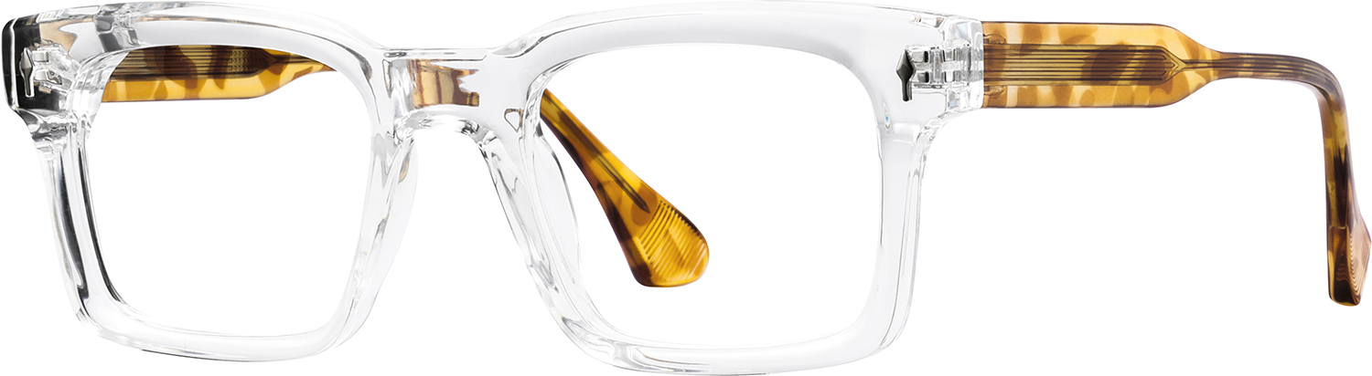 Side view of Fytoo Square Transparent TR90 Full Rim Eyeglasses