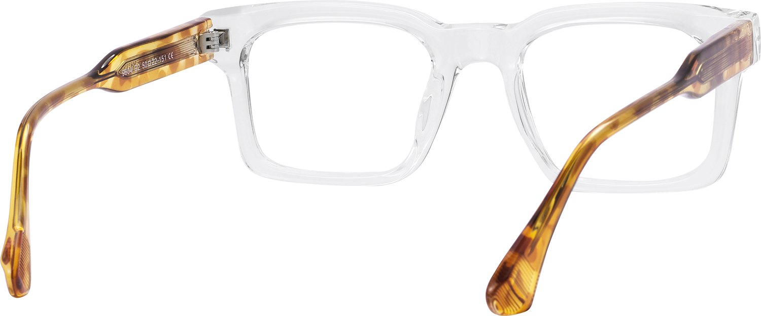 Side view of Fytoo Square Transparent TR90 Full Rim Eyeglasses