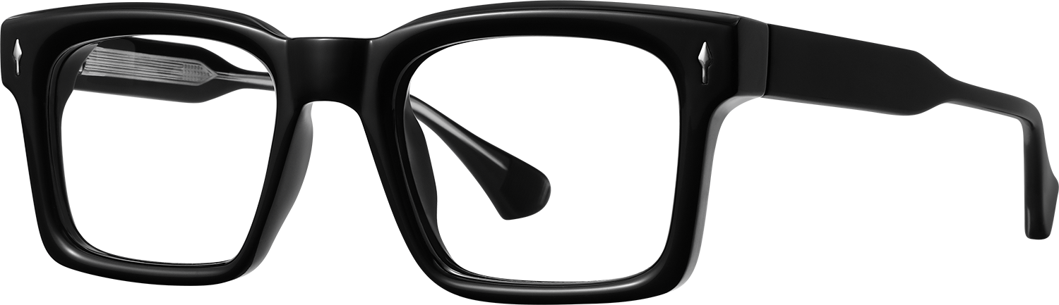 Side view of Fytoo Square Black TR90 Full Rim Eyeglasses