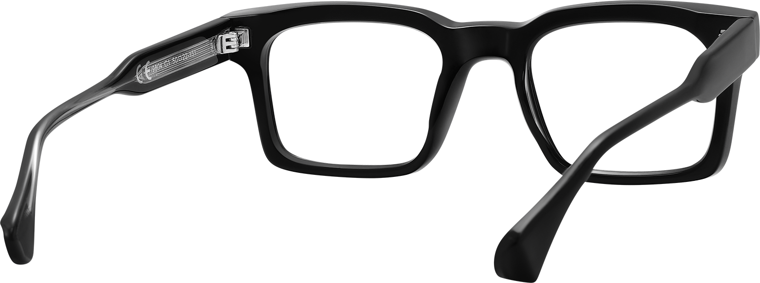 Side view of Fytoo Square Black TR90 Full Rim Eyeglasses