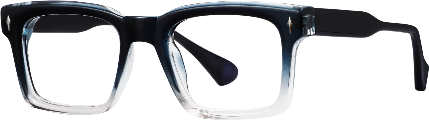 Side view of Fytoo Square Two Tone TR90 Full Rim Eyeglasses