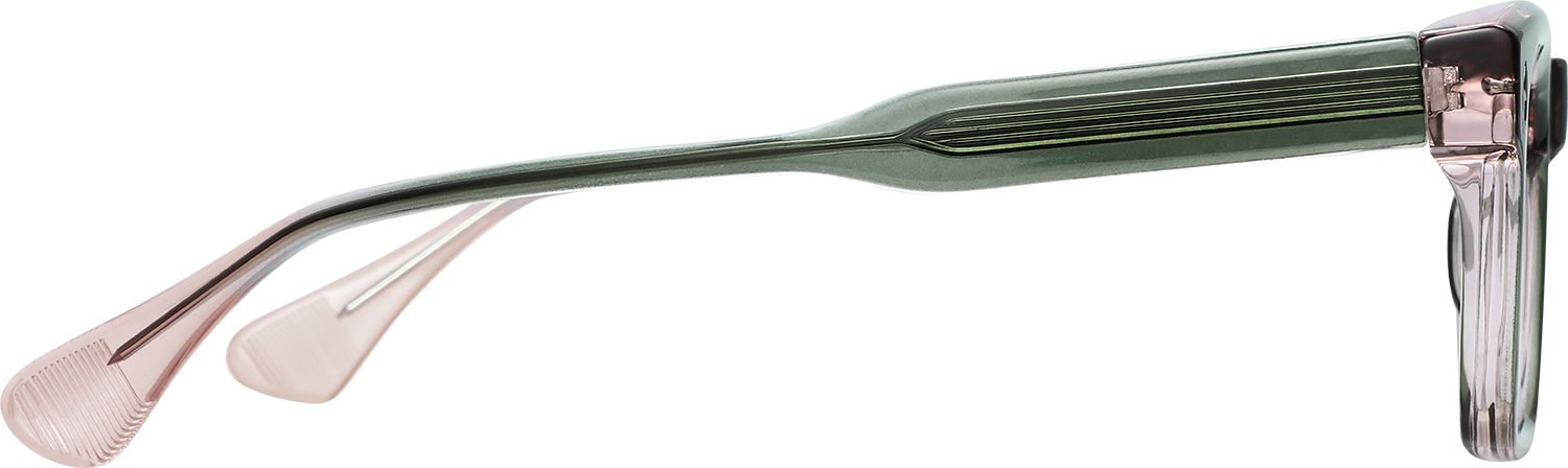 Side view of Fytoo Square Green TR90 Full Rim Eyeglasses
