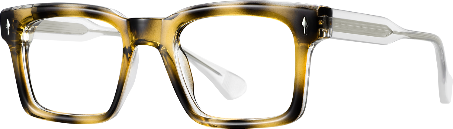 Side view of Fytoo Square Tortoiseshell TR90 Full Rim Eyeglasses