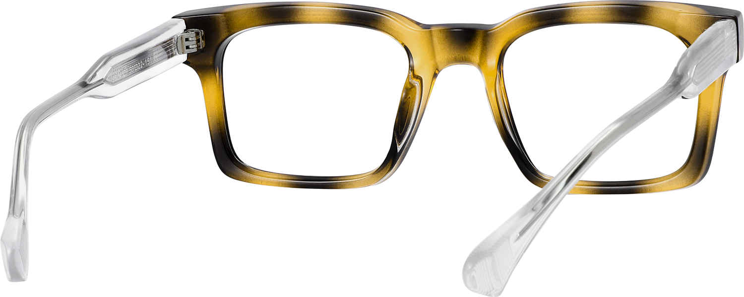 Side view of Fytoo Square Tortoiseshell TR90 Full Rim Eyeglasses