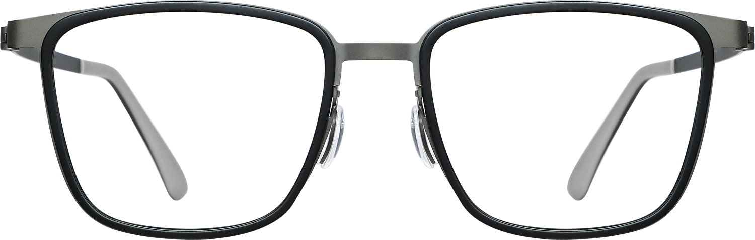 Fytoo Square Black Titanium Full Rim Eyeglasses-image-FT877131-02