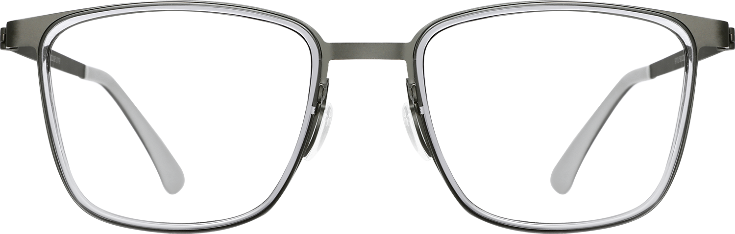 Fytoo Square Grey Titanium Full Rim Eyeglasses-image-FT877131-03