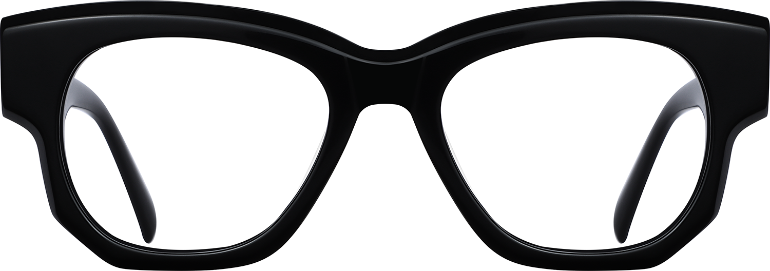 Fytoo Geometric Black Acetate Full Rim Eyeglasses-image-FT883798-02