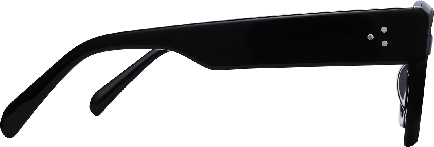 Side view of Fytoo Geometric Black Acetate Full Rim Eyeglasses