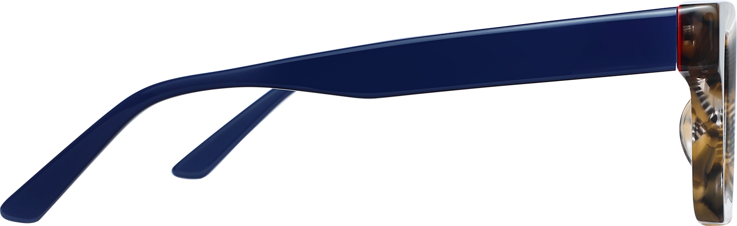 Side view of Fytoo Rectangle Floral Acetate Full Rim Eyeglasses