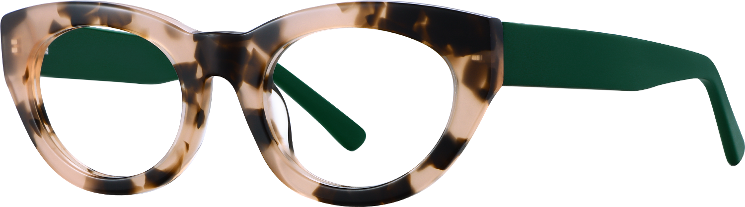 Side view of Fytoo Oval Tortoiseshell Acetate Full Rim Eyeglasses