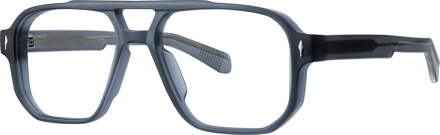 Side view of Fytoo Aviator Blue Acetate Full Rim Eyeglasses