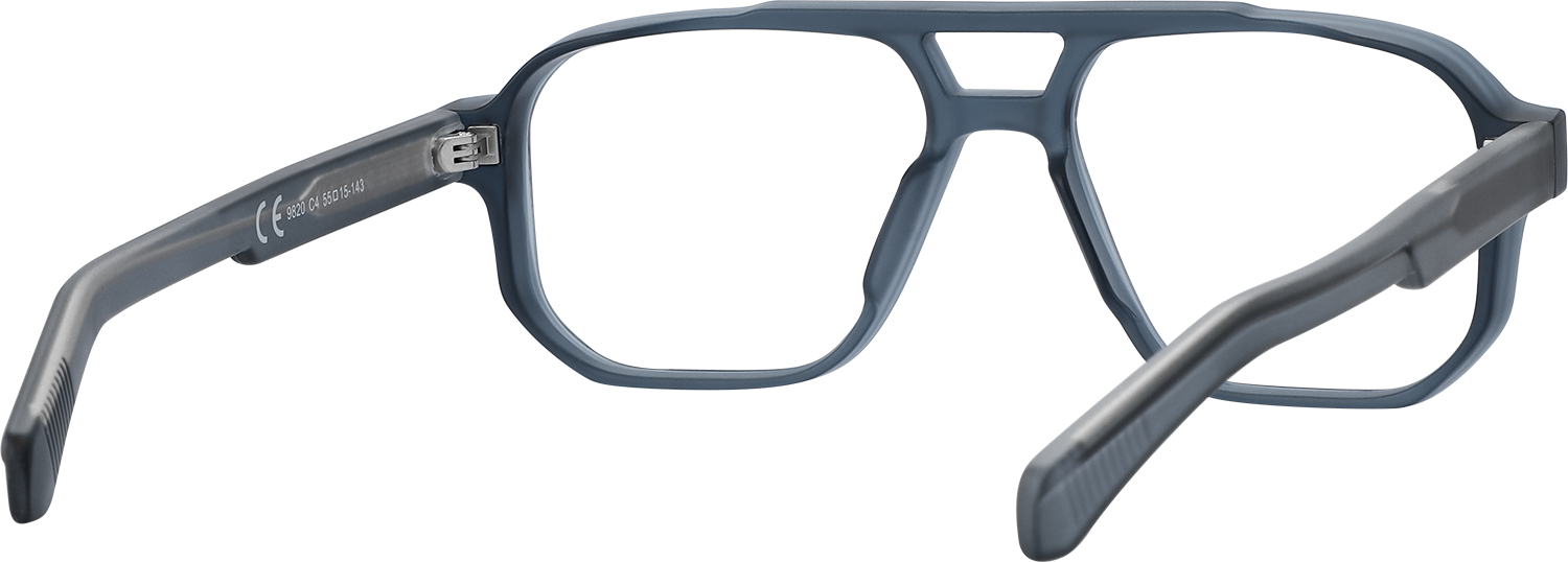 Side view of Fytoo Aviator Blue Acetate Full Rim Eyeglasses