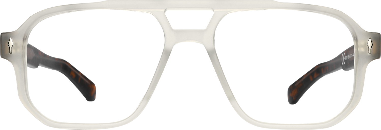 Fytoo Aviator White Acetate Full Rim Eyeglasses-image-FT886767-02