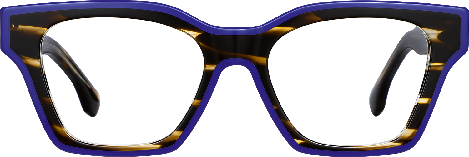 Fytoo Geometric Two Tone Acetate Full Rim Eyeglasses-image-FT887776-01