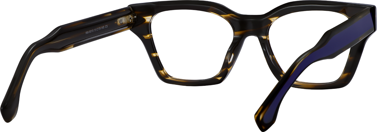 Side view of Fytoo Geometric Two Tone Acetate Full Rim Eyeglasses