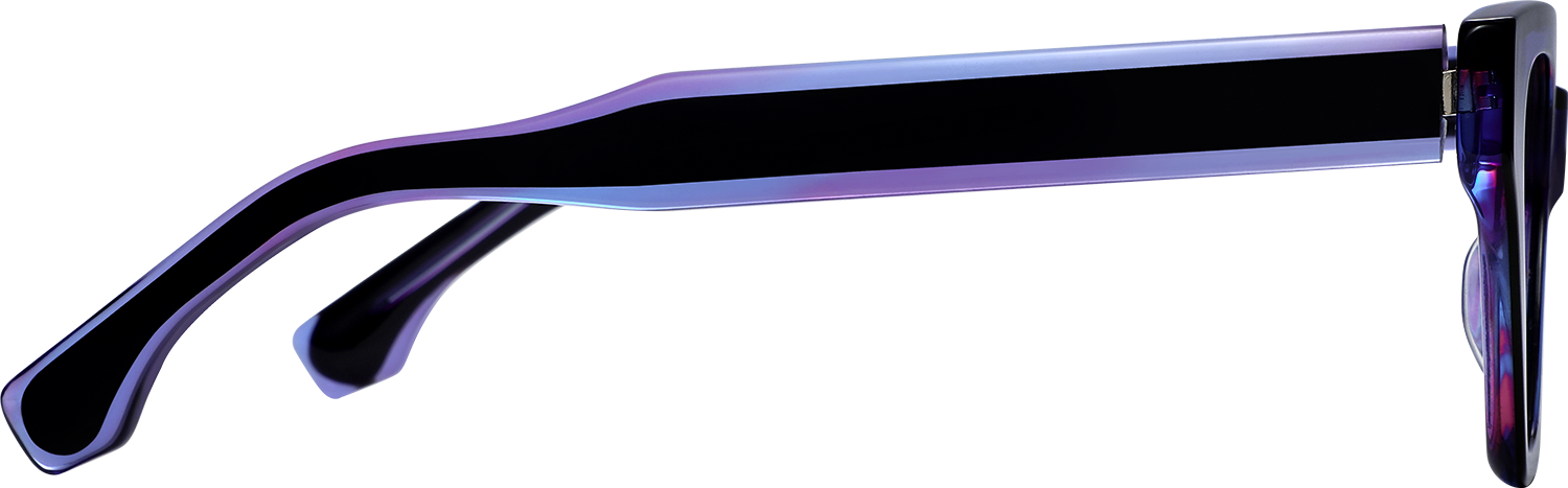 Side view of Fytoo Geometric Purple Acetate Full Rim Eyeglasses