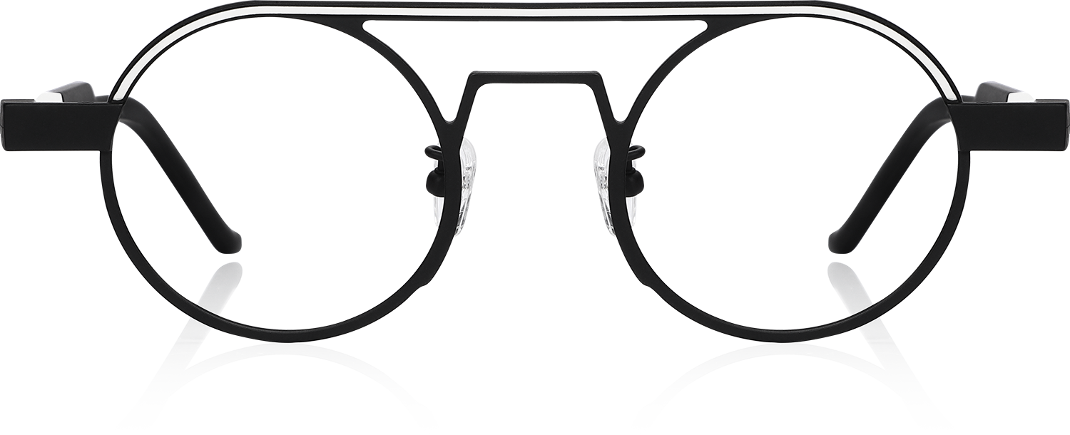 Fytoo Aviator Black Titanium Full Rim Eyeglasses-image-FT891141-01