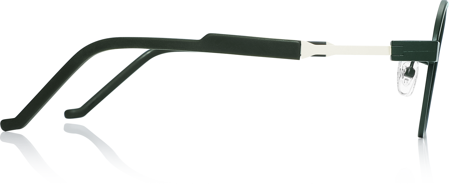 Side view of Fytoo Aviator Green Titanium Full Rim Eyeglasses