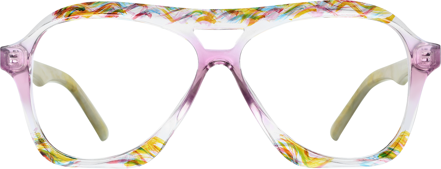 Fytoo Aviator Floral TR90 Full Rim Eyeglasses-image-FT892065-01