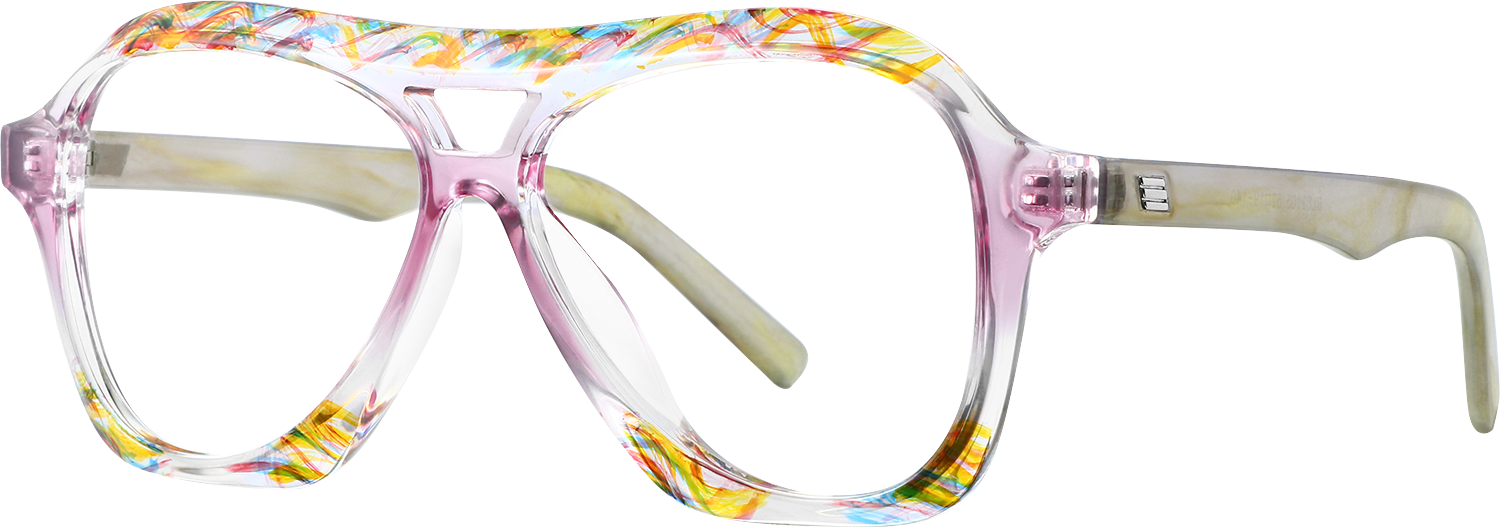 Side view of Fytoo Aviator Floral TR90 Full Rim Eyeglasses